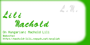 lili machold business card